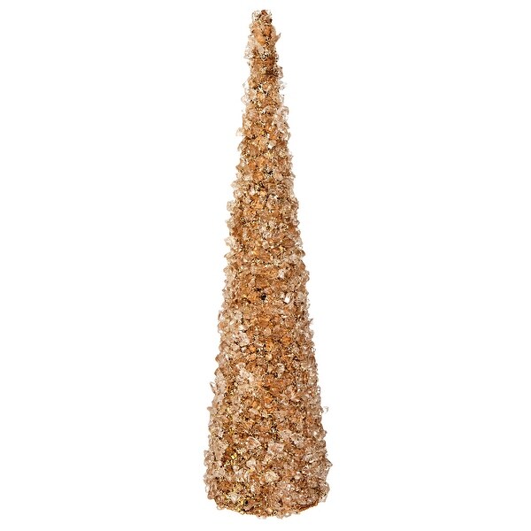 18 Metallic Chunky Iced Cone Tree