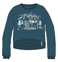 Early Riser Recycled Cotton Oversized Sweatshirt - Blue Coral