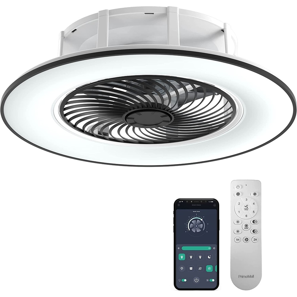 Bladeless Ceiling Fan with Light and Remote Control Low Profile Ceiling Fan 22\