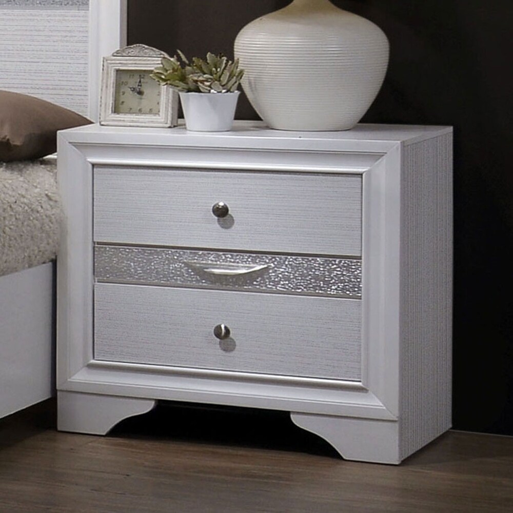 Modern Nightstand  Hidden Jewelry Drawer  Bedside Table for Bedroom