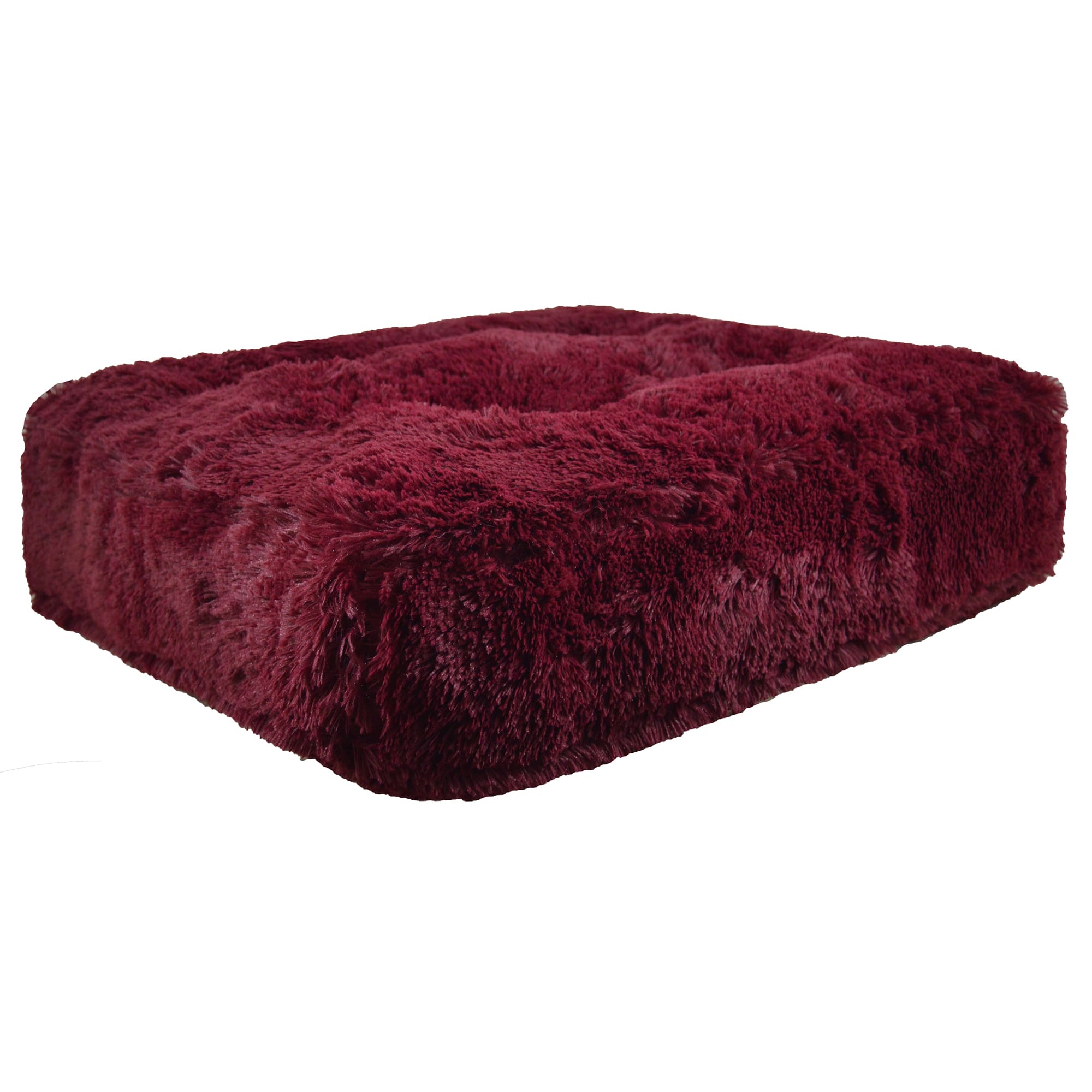 Bessie and Barnie Rosewood Luxury Extra Plush Faux Fur Rectangle Dog Bed， 28