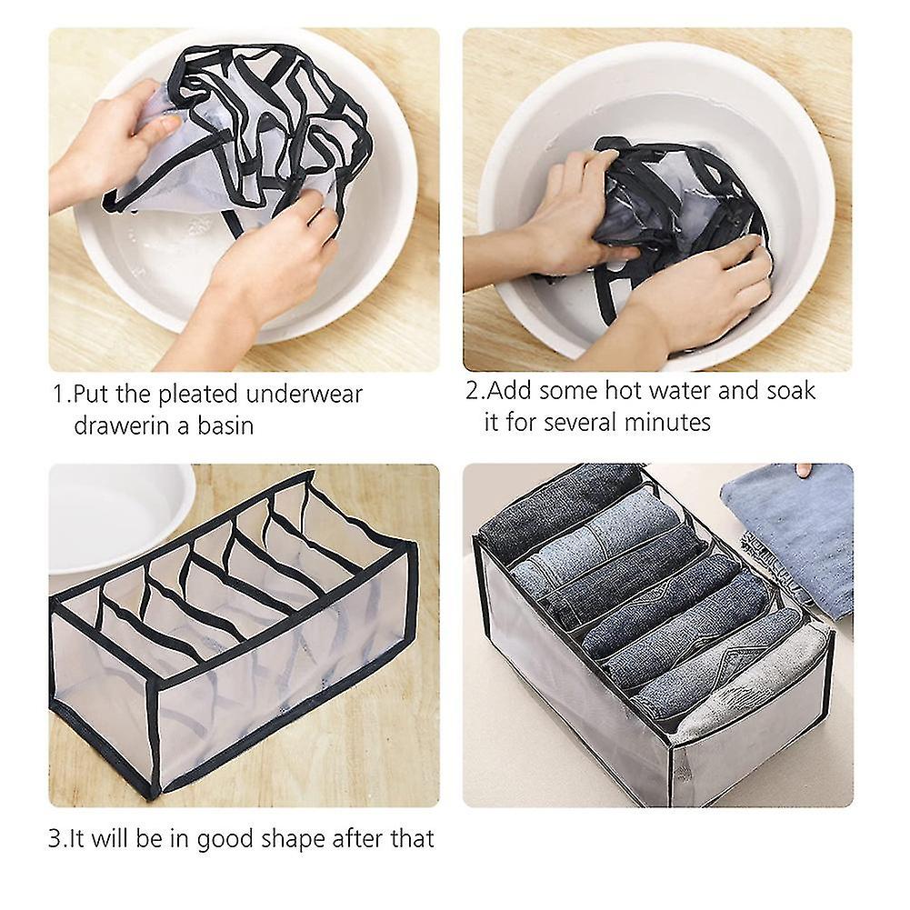 6pc Washable Wardrobe Clothes Organizer， Washable Clothes Organizer For Folded Cloth， Clothes Stora