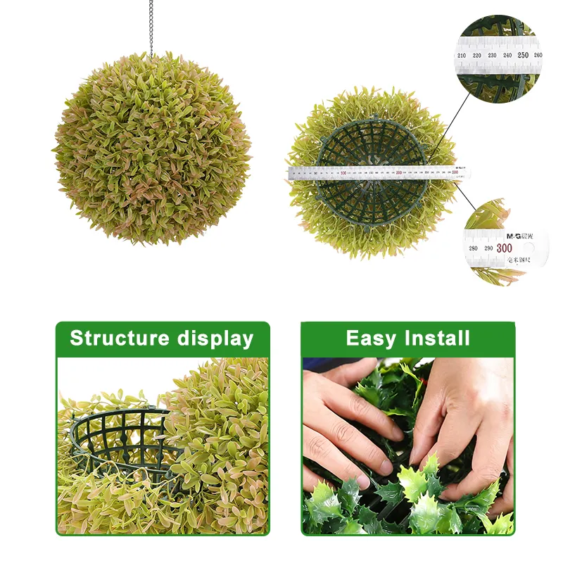 Q92 Garden Supplies Decorative Greenery Centerpieces Grass Ball Artificial Green Plant for Wedding Hotel Party Decor