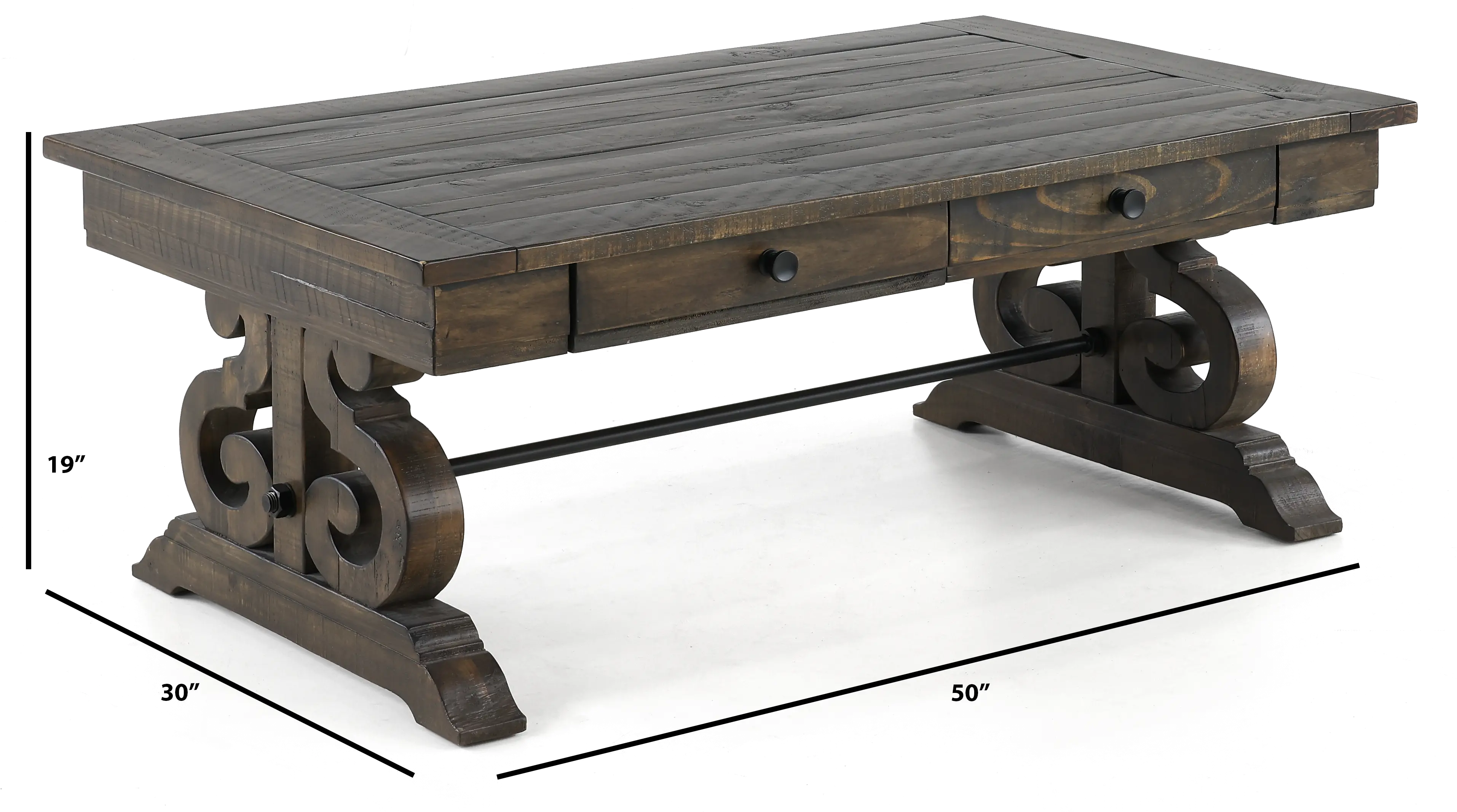 Ballamy Weathered Pine Coffee Table