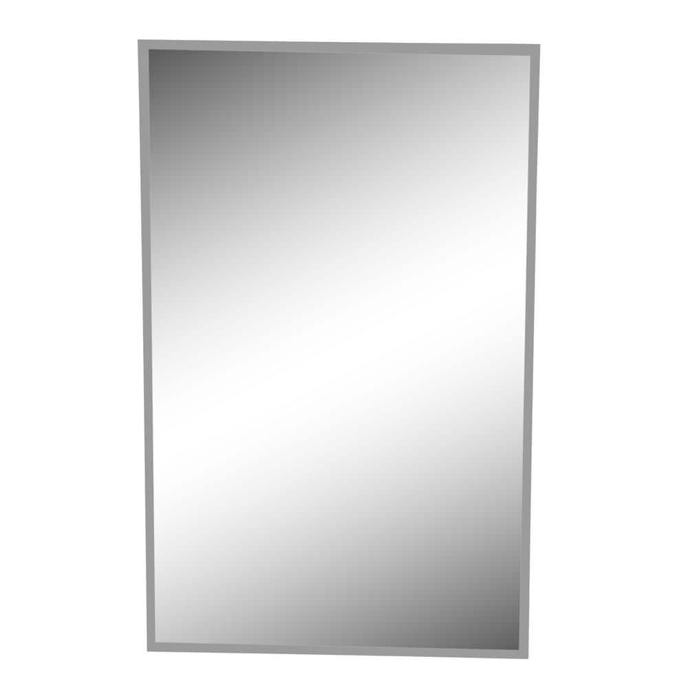 JENSEN Horizon 16 in W x 26 in H x 434 in D Frameless Recessed Bathroom Medicine Cabinet with 12 in Beveled Edge Mirror