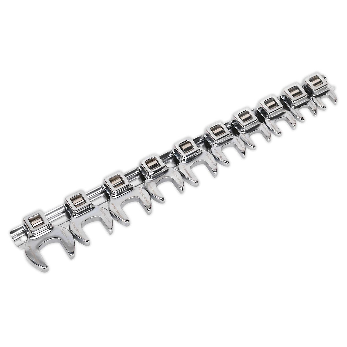 Sealey Ak5989 Crow'S Foot Open End Spanner Set 10Pc 3/8Sq Drive Metric