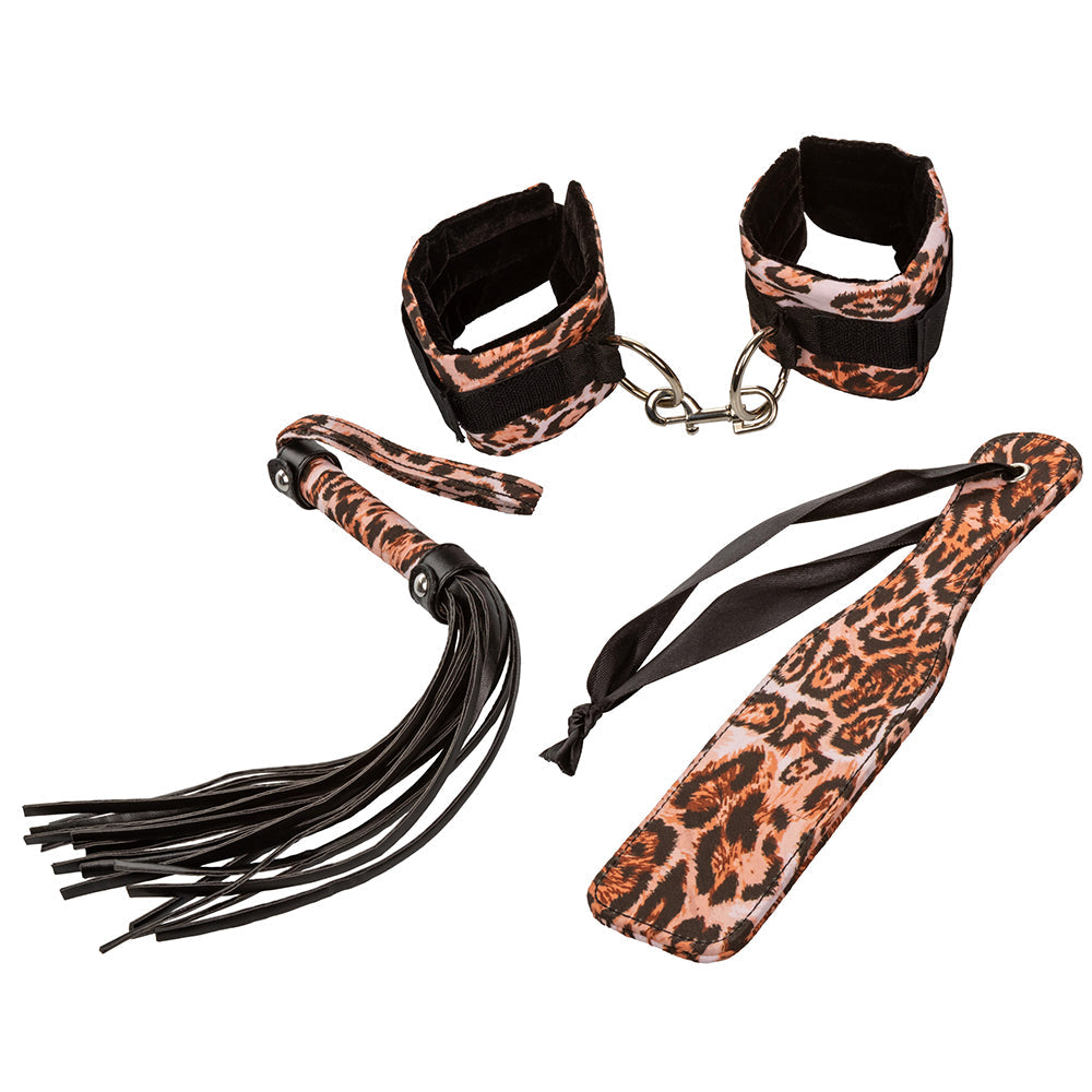 Unleashed Adventure Leopard Bondage Set