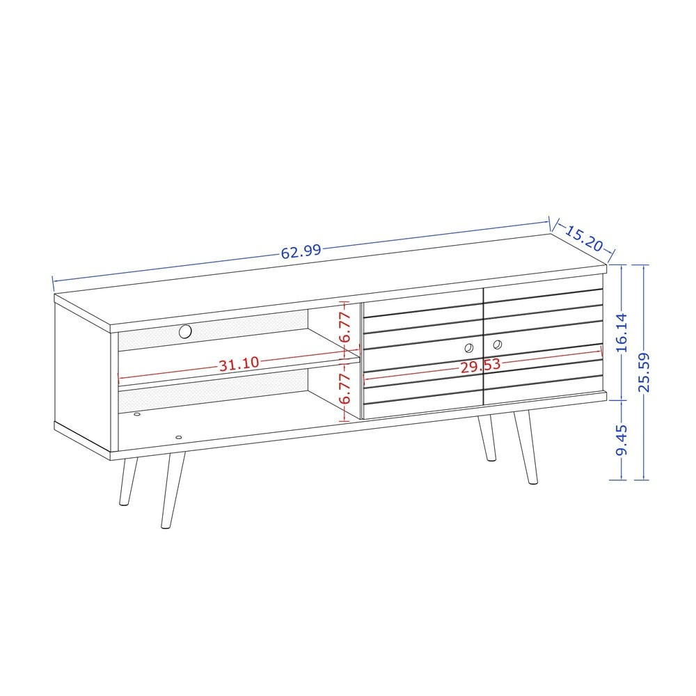 Manhattan Comfort Sortland Wooden Modern Media Cabinet Console