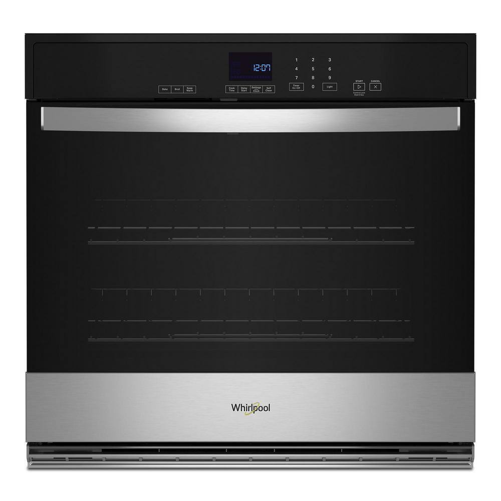 Whirlpool 27 in. Single Electric Wall Oven with Self-Cleaning in Stainless Steel WOES3027LS