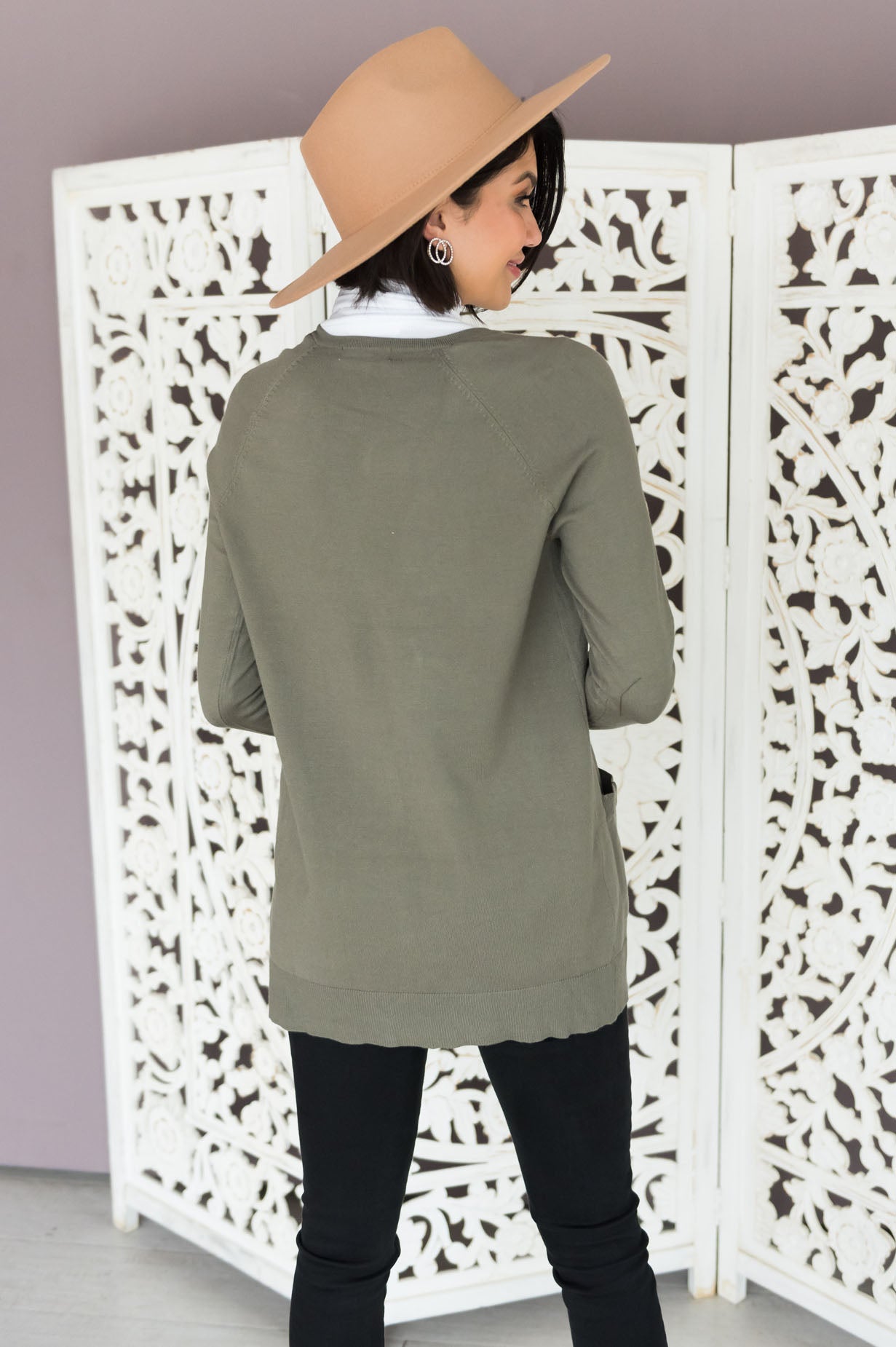 Keep Me Stylish Modest Front Pocket Cardigan