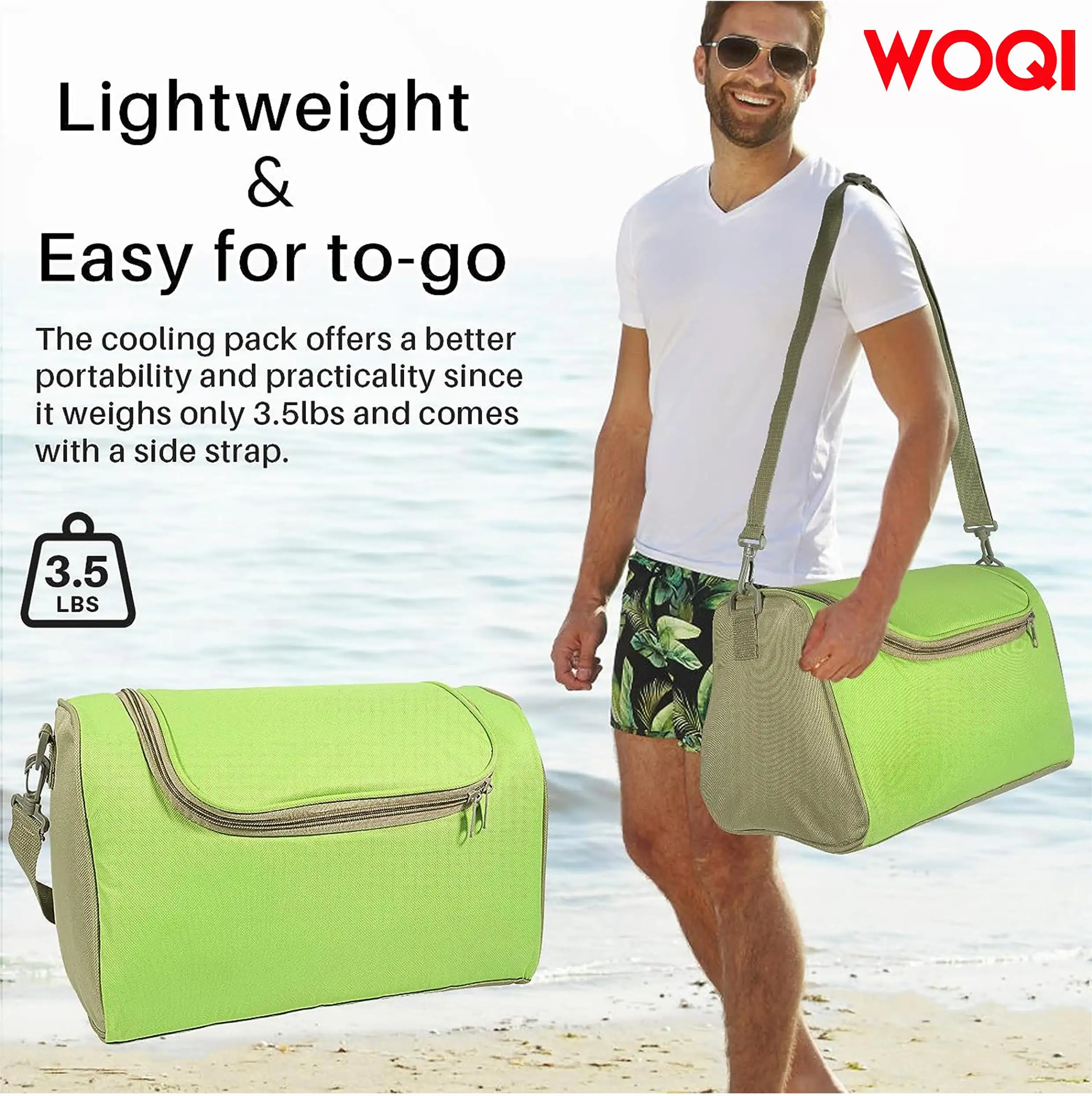 WOQI electric vehicle refrigeration bag  suitable for cars   RVs  and camping portable refrigeration bags