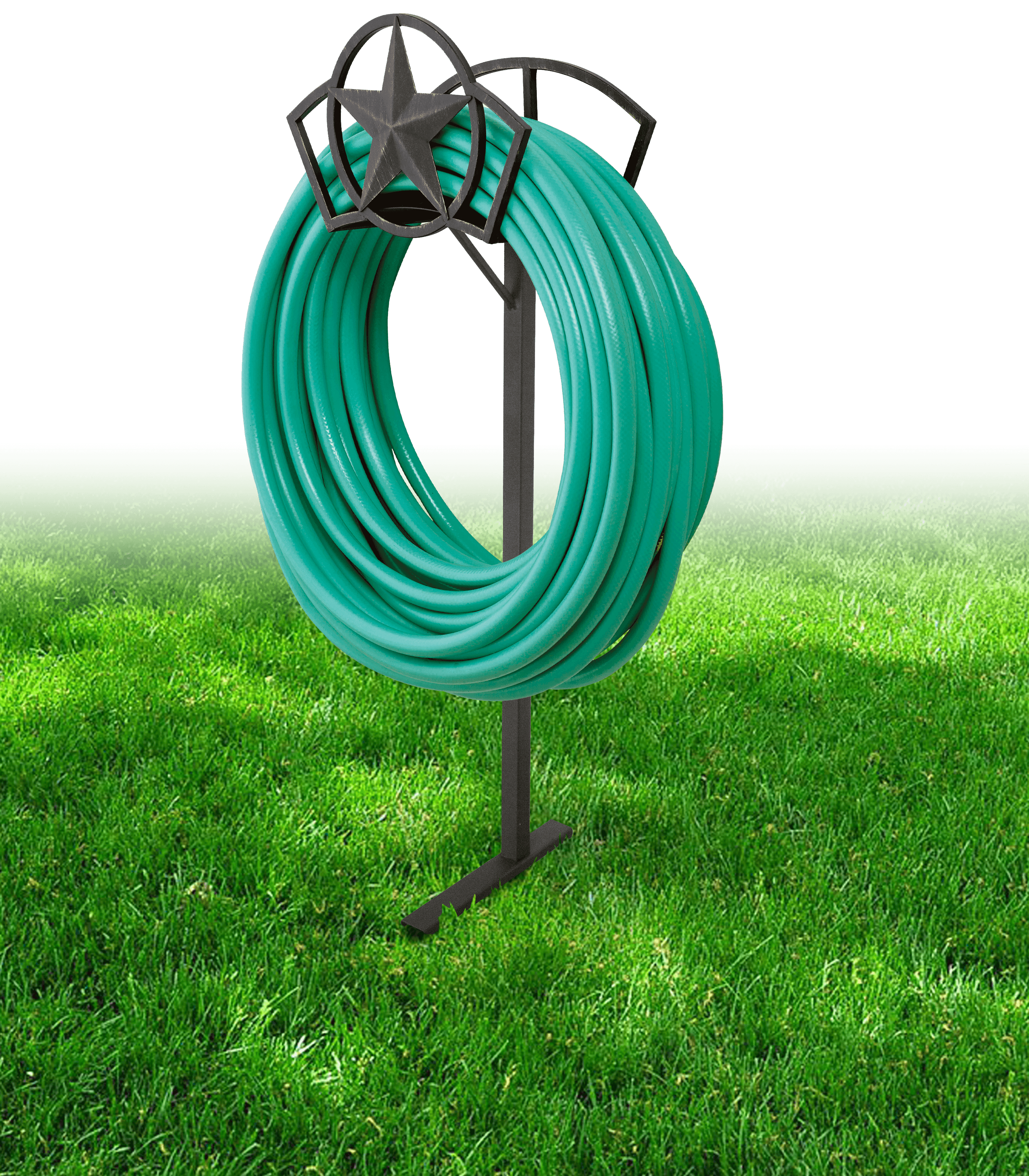 Liberty Garden Star 125' Metal Hose Stand - Bronze