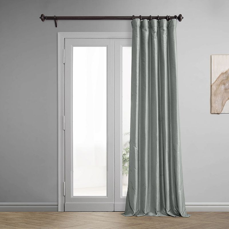 EFF Blackout Vintage Textured Faux Dupioni Window Curtain