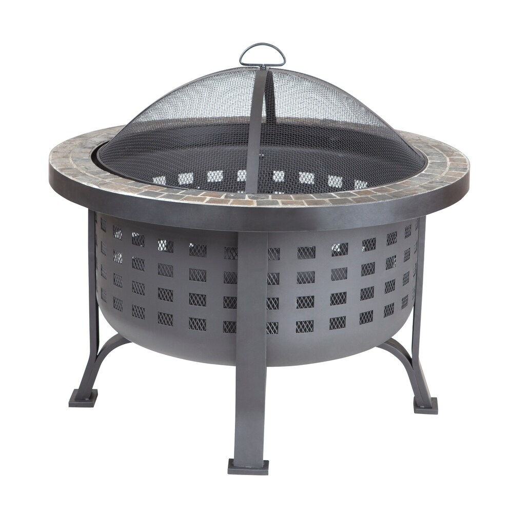 Alpina Round Slate Top Fire Pit