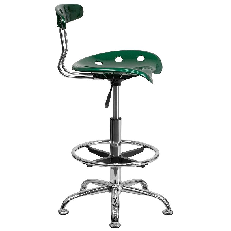 Flash Furniture Bradley Green Tractor Seat Drafting Stool