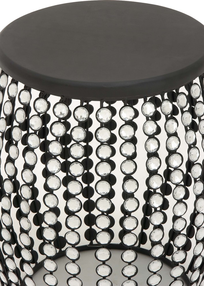 Glam Black Metal Accent Table 55114   Contemporary   Side Tables And End Tables   by pruneDanish  Houzz