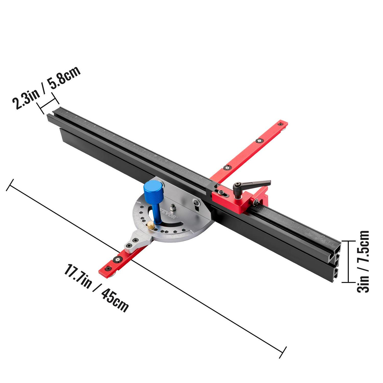 VEVOR Precision Miter Gauge Fence System Woodworking Tools DIY Accessiories for Table Saw，Band Saw，Router Table