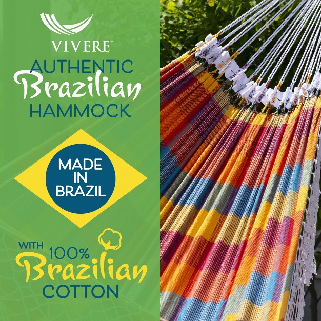 Vivere Authentic Double Brazilian Tropical Hammock