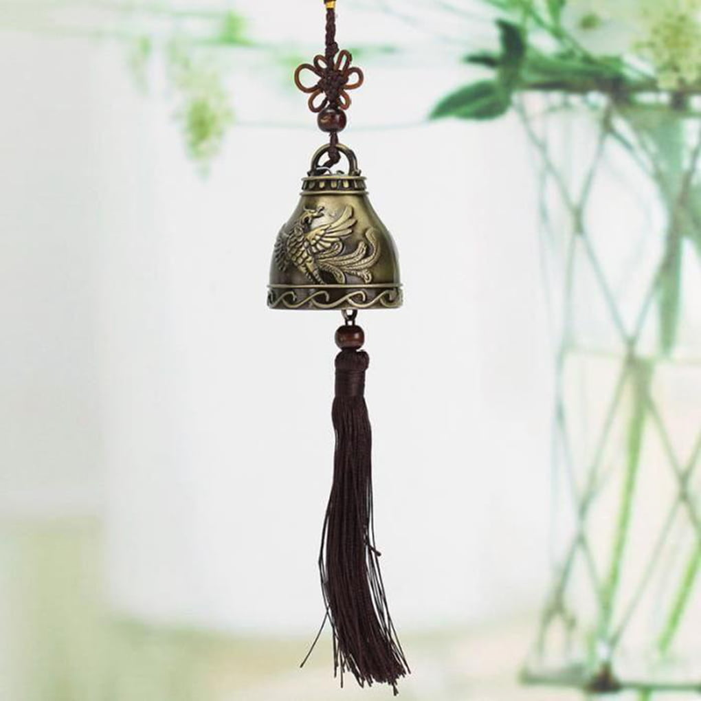 Vintage Lucky Wind Chime Feng Shui Bell Blessing Wind Chime Chinese Knot for Good Luck Fortune Home Car Crafts