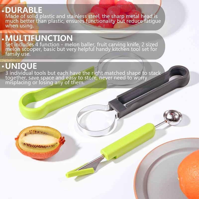 4 In 1 Melon Baller Scoop Stainless Steel