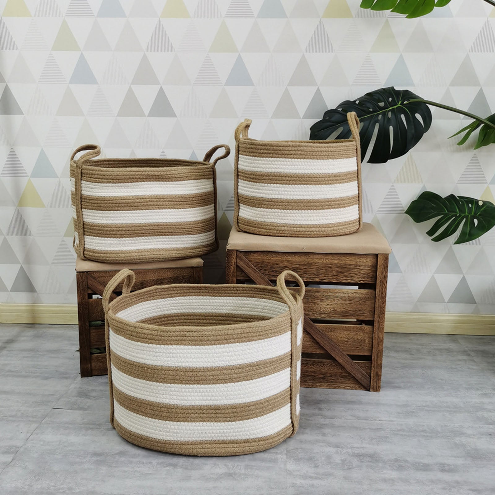 Set Of 3 Baskets 190410-010