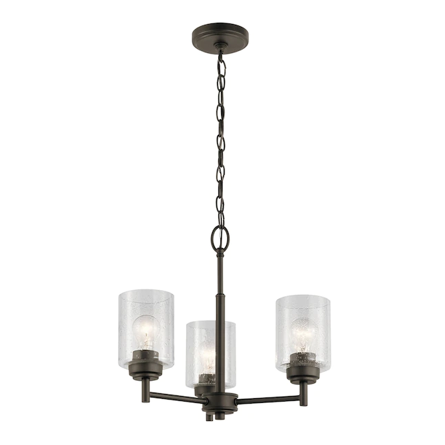 Kichler 44029OZ Winslow 3-Light Olde Bronze Modern/Contemporary Chandelier