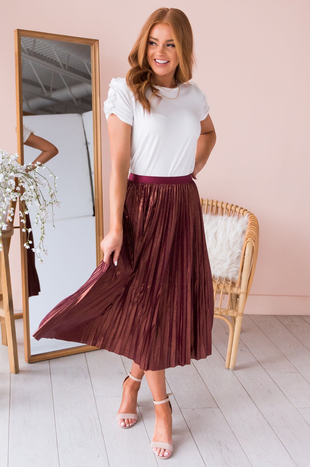 Shine Bright Darling Modest Pleat Skirt