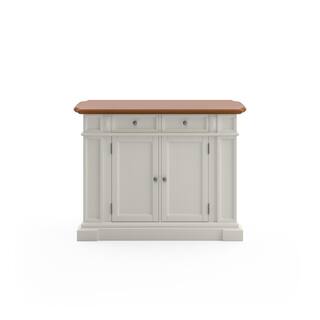 HOMESTYLES Americana White Kitchen Island With Drop Leaf 5002-94