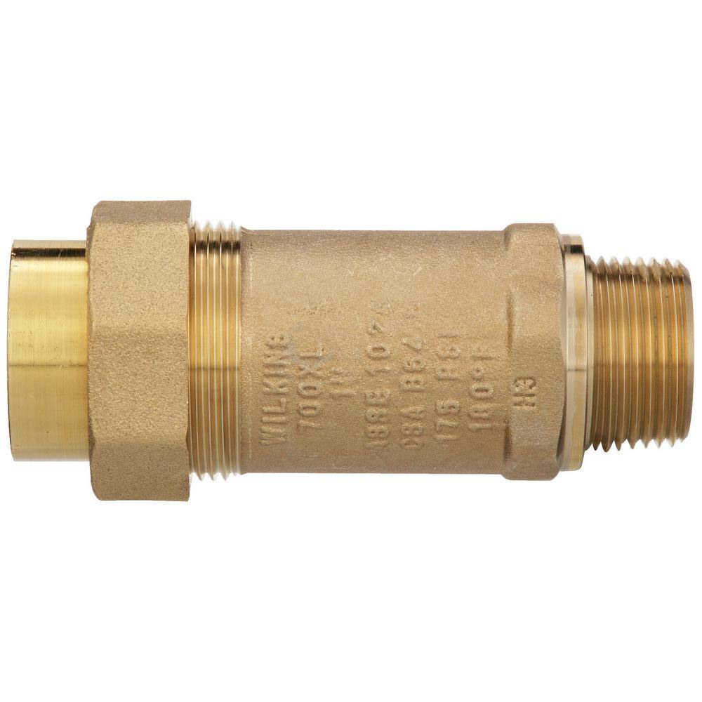 Zurn 1 in. Dual Check Valve with 1 in. Male Inlet x 1 in. Union Female Outlet 1MX1UF-700XL