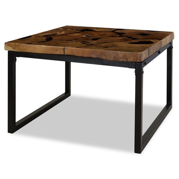 vidaXL Coffee Table Teak Resin 23.6