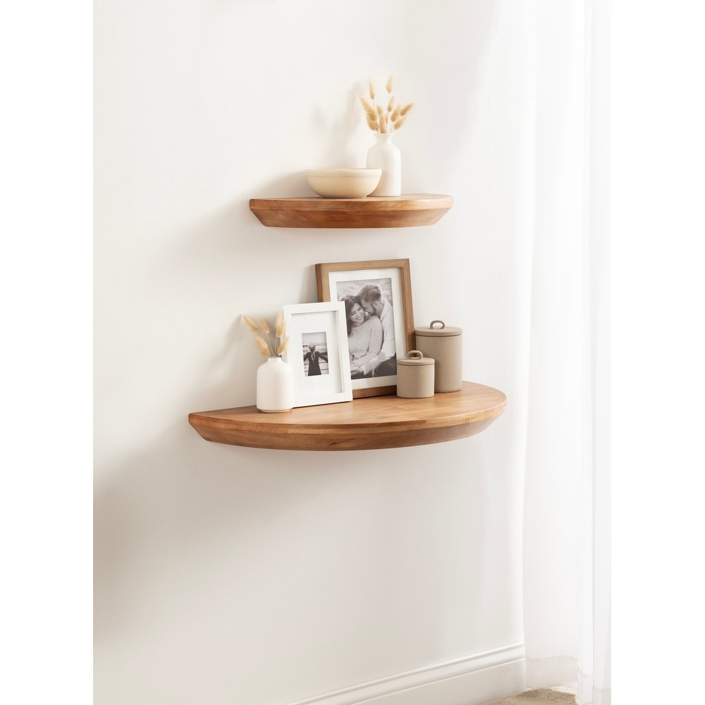 Kate and Laurel Colter Wood Floating Table Shelf