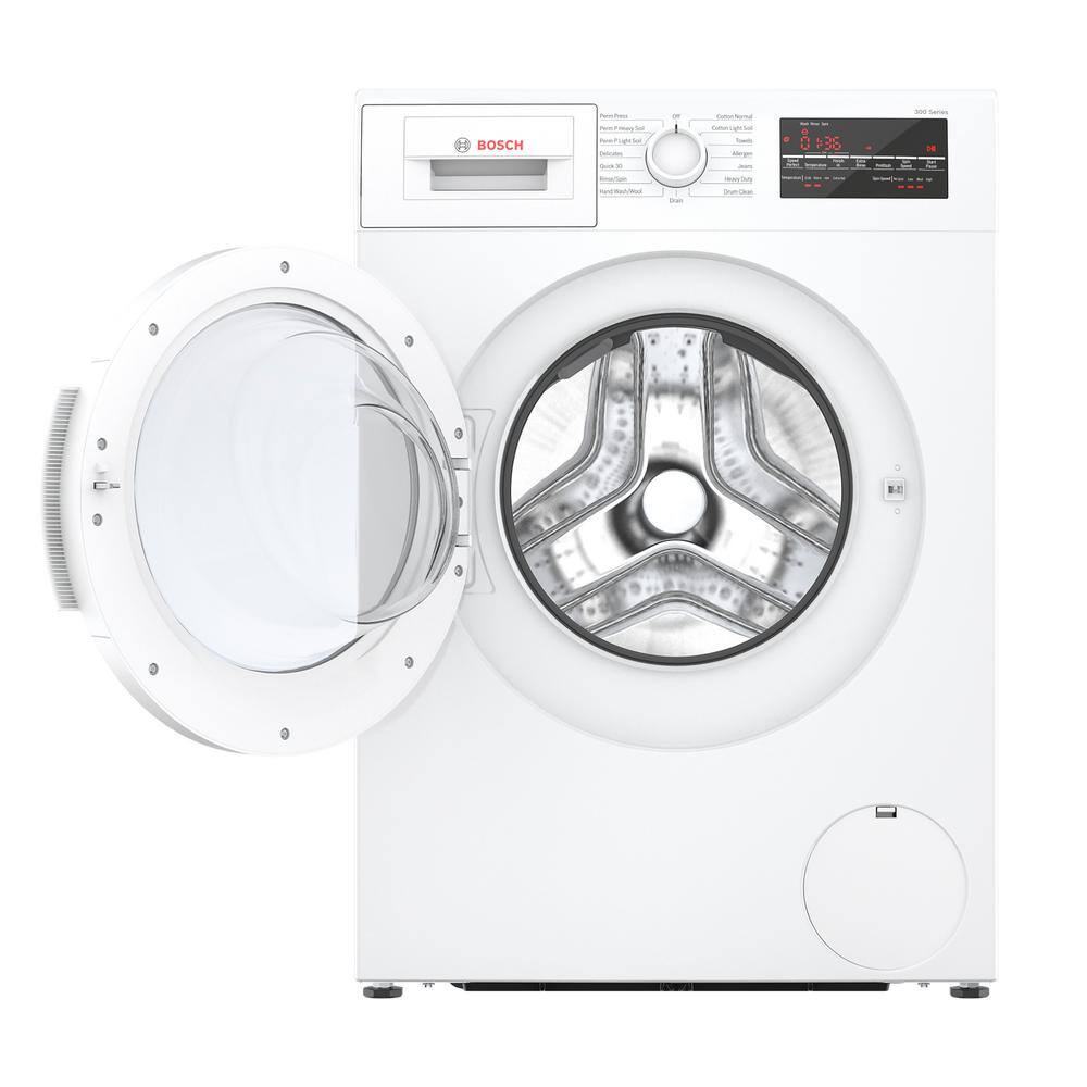 Bosch 300 Series 24 in. 2.2 cu. ft. High-Efficiency Front Load Washer in White ENERGY STAR WGA12400UC