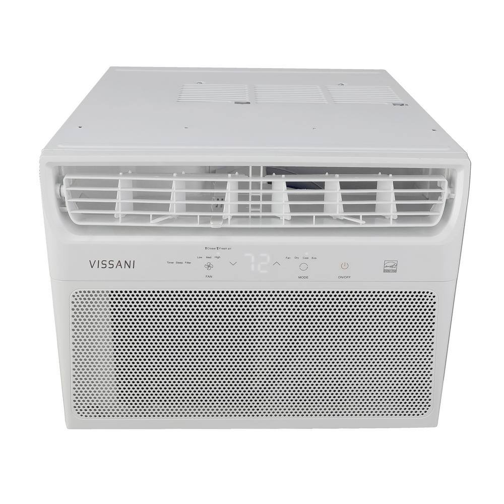 Vissani 10000 BTU 115-Volt Window Air Conditioner for 450 sq. ft. Rooms in White VWA10