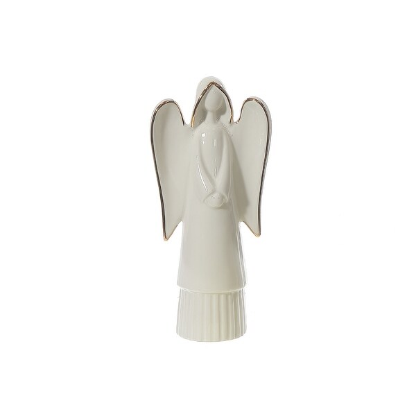 Shiny White Angle Figurine Large