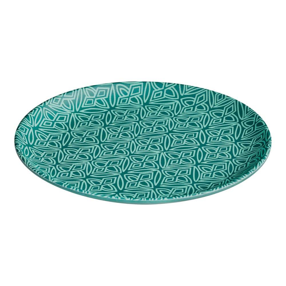 StyleWell Taryn Melamine Accent Plates in Malachite Trellis (Set of 6) AA5479MLT