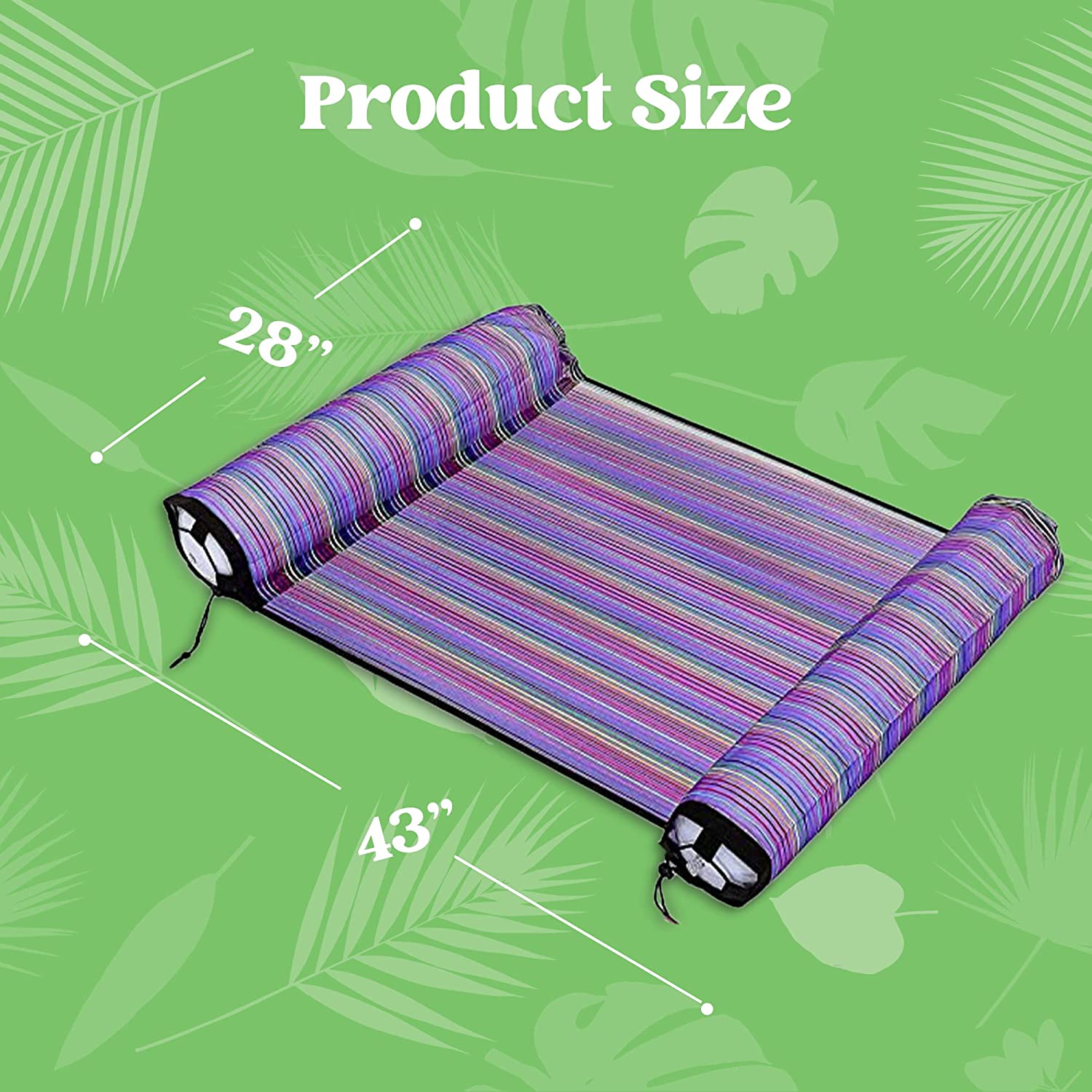 Clearance- 4-in-1 Inflatable Hammock Pool Lounger (Purple & Red)