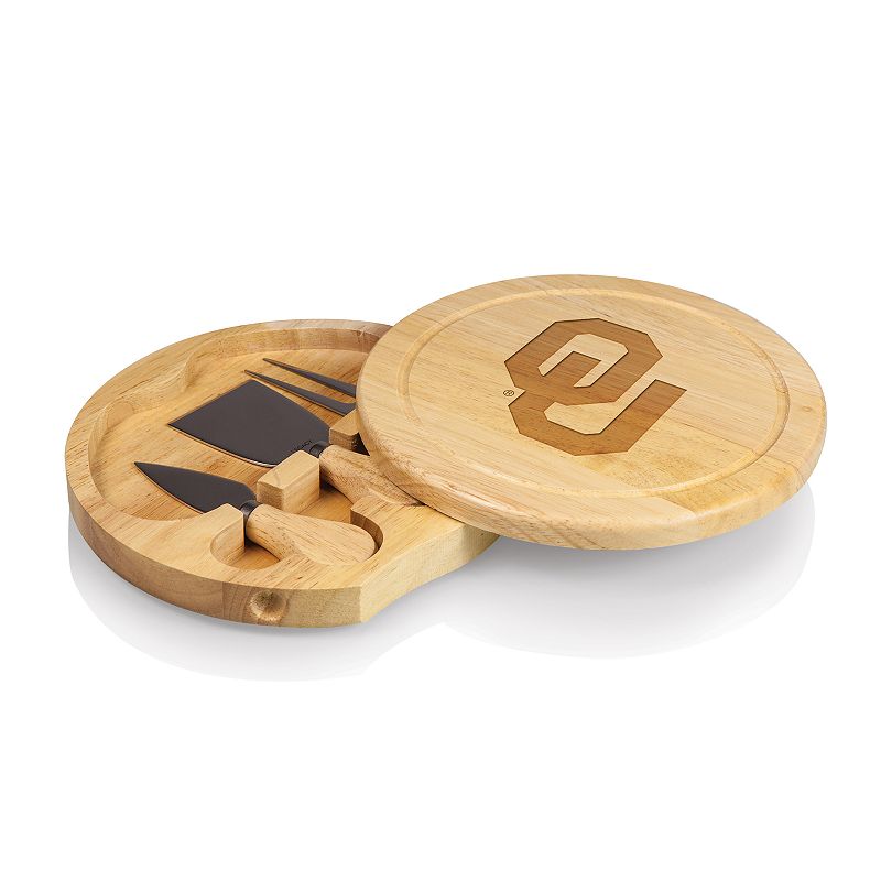 Oklahoma Sooners Brie Cheese Cutting Board Set