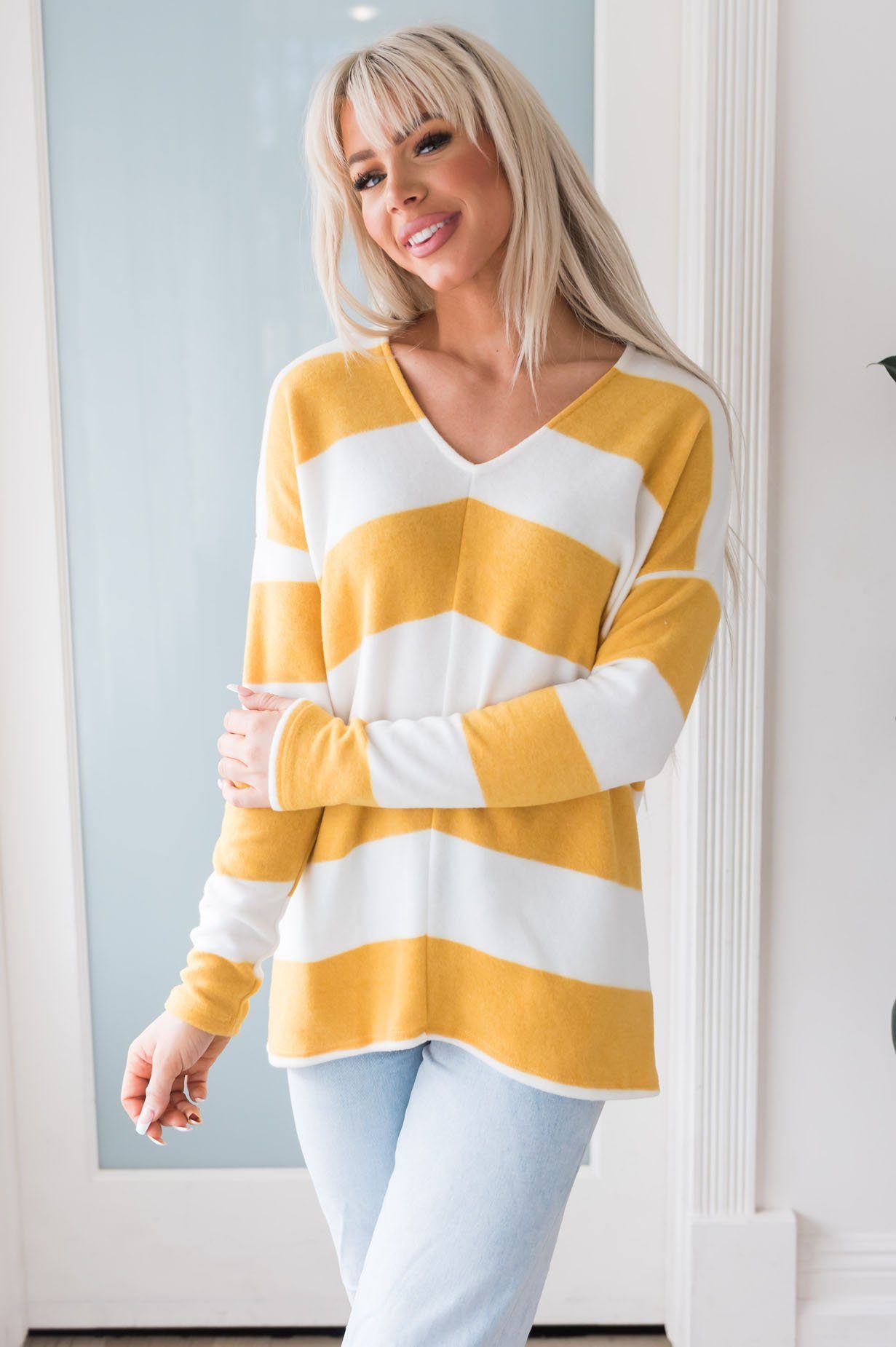 Spring Anticipation Modest Sweater Blouse