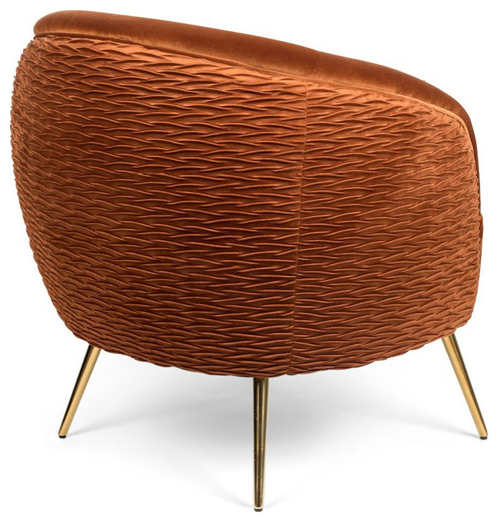 Curved Orange Lounge Chair  Bold Monkey So Curvy   Midcentury   Armchairs And Accent Chairs   by Luxury Furnitures  Houzz