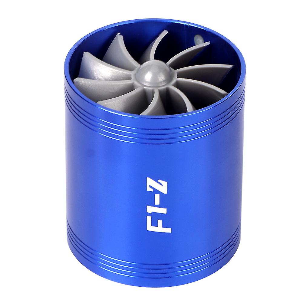 Air Intake Turbo Supercharger Dual Fan Gas Fuel Saver F1-z Auto Modification Accessory