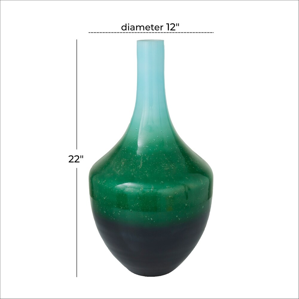 The Novogratz Green Glass Ombre Vase