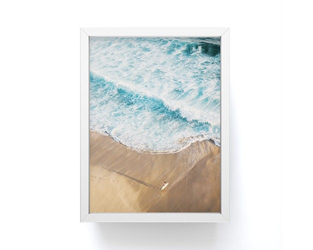 Romana Lilic La76 Photography The Surfer And The Ocean Framed Mini Print Society6