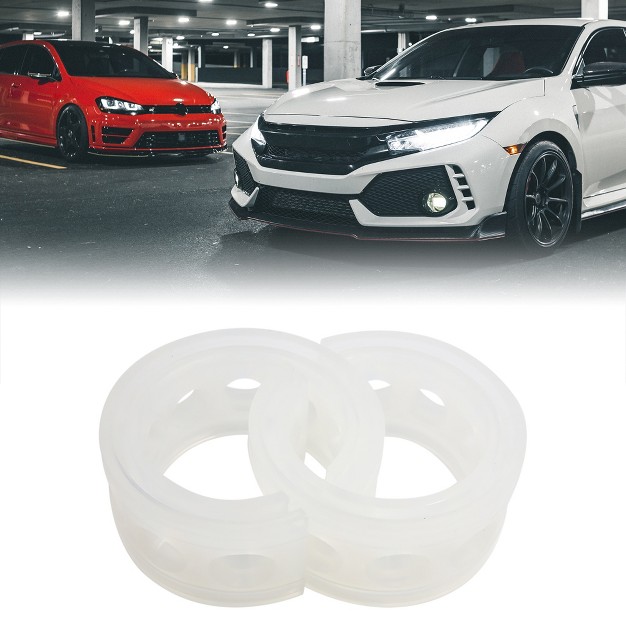 Unique Bargains Type a Car Auto Rubber Shock Absorber Spring Bumper Buffer Power Cushion White 2 Pcs