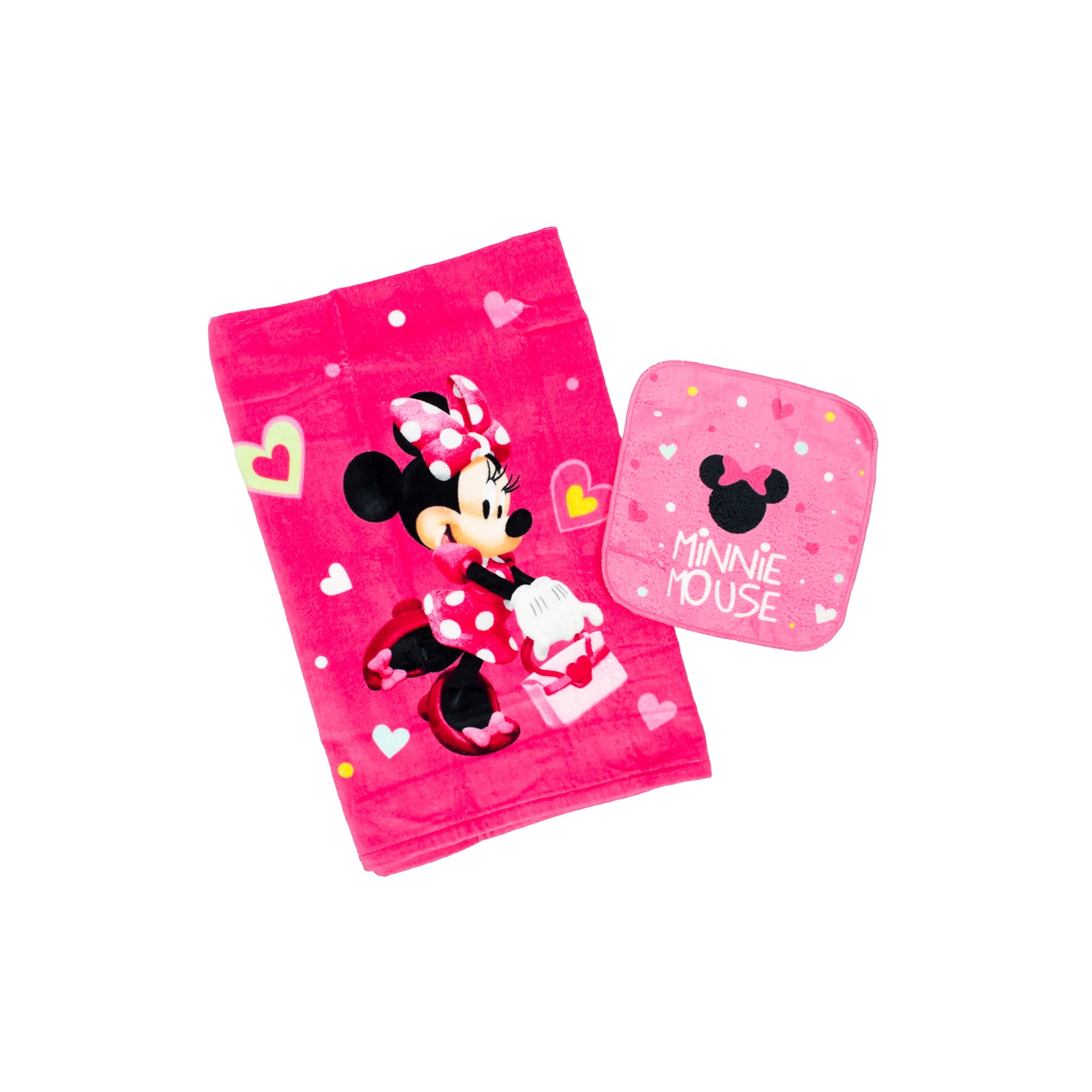 Minnie Mouse Kids Cotton 2 Piece Towel and Washcloth Set