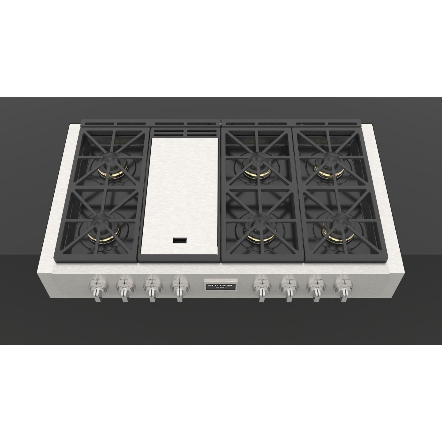 Fulgor Milano 48-inch Built-in Rangetop with Griddle F6GRT486GS1