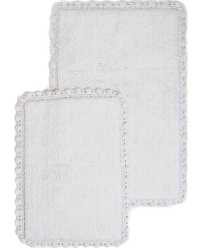 Chesapeake Crochet 2 Pc Bath Rug and Runner Set