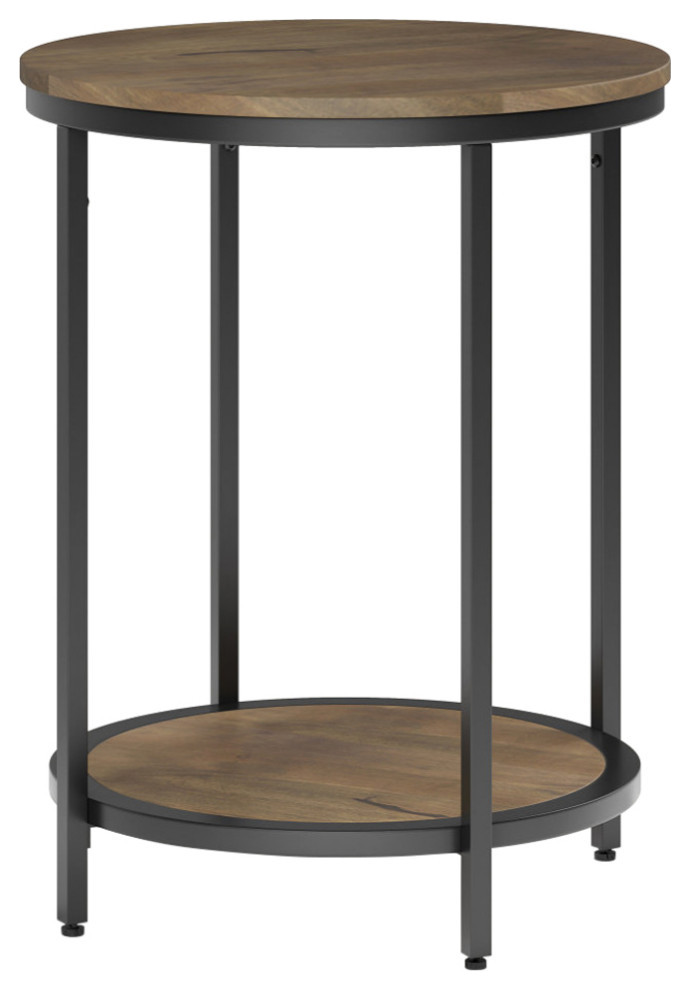 Jenna Round Side Table   Industrial   Side Tables And End Tables   by Simpli Home Ltd.  Houzz