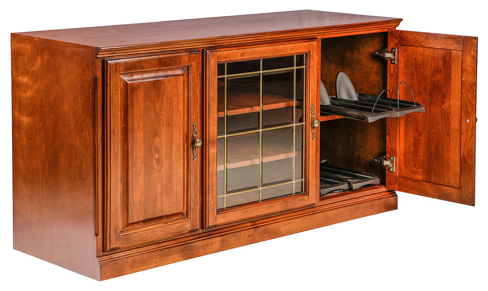 Traditional Alder TV Stand With Media Storage   Traditional   Entertainment Centers And Tv Stands   by Oak Arizona  Houzz