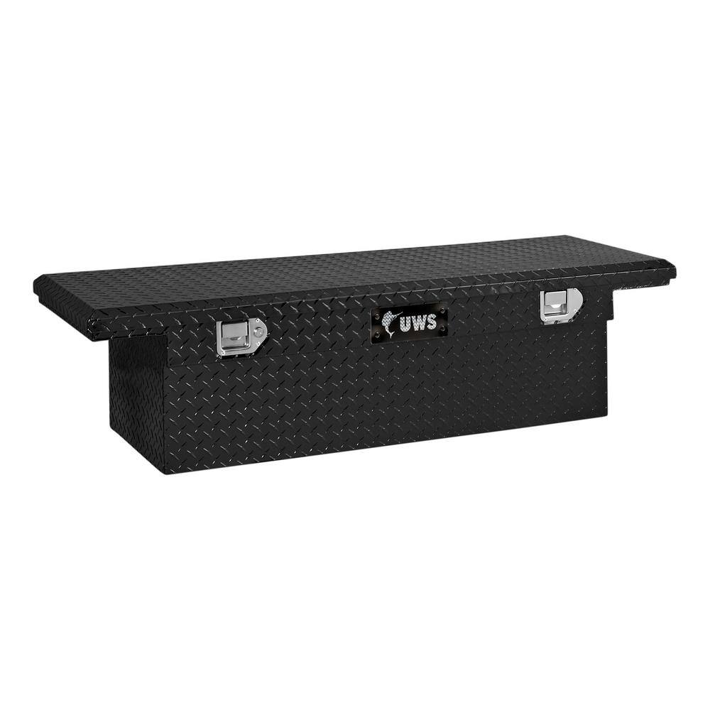 UWS 58.875 in. Gloss Black Aluminum Low Profile Crossbed Truck Tool Box TBS-58-LP-BLK