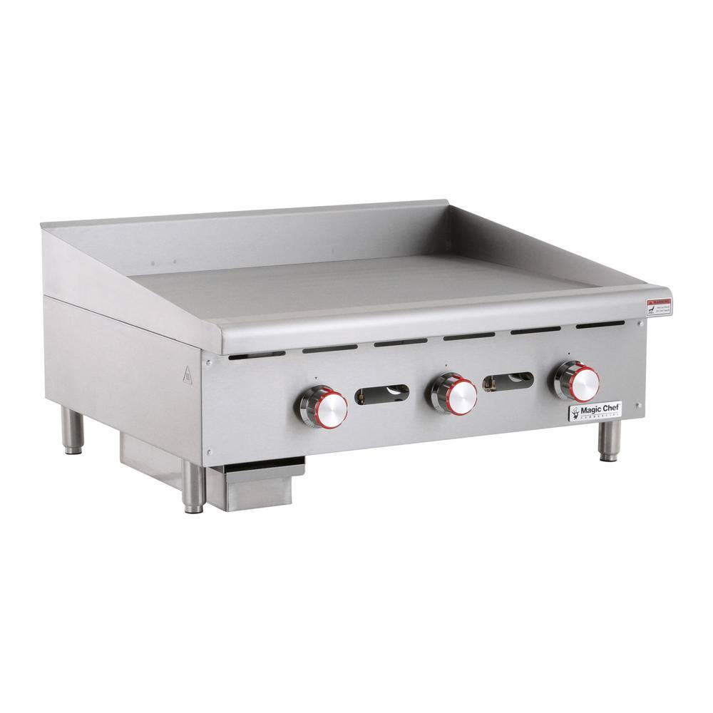 Magic Chef 36 in. Commercial Thermostatic Countertop Gas Griddle MCCTG36A